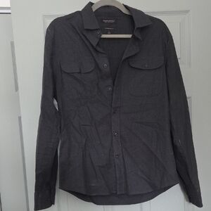Banana Republic Dark Gray Casual Button Down Shirt